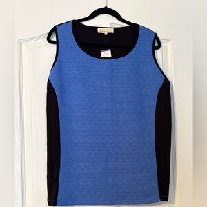 Jones New York Sports Top. Royal Blue and Black Sleeveless Tank. Plus Sz 2X. NWT